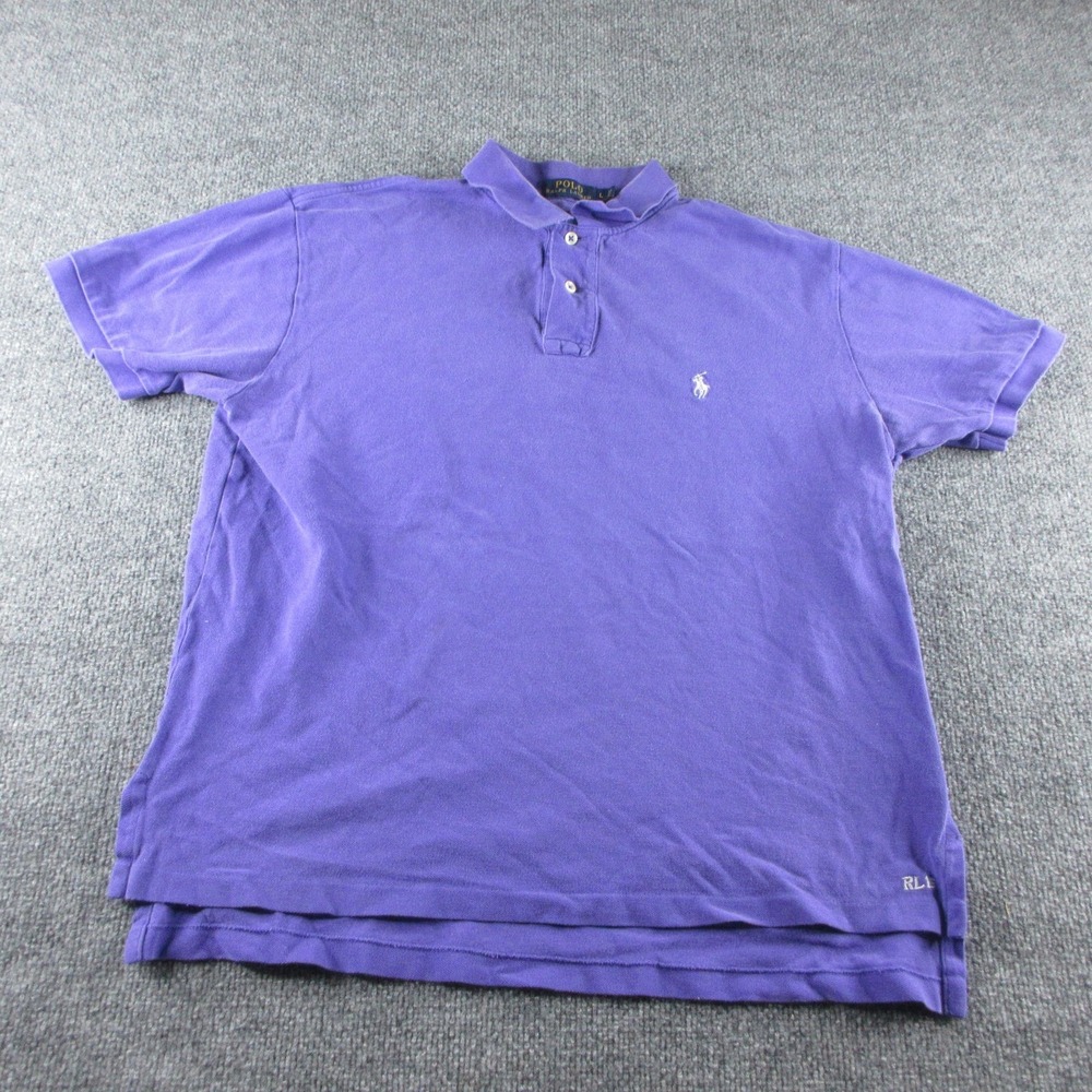 Polo Ralph Lauren Polo Shirt Mens L Purple Short Sleeve Cotton Pony Logo Casual